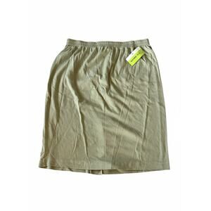 C.D. Daniels Sage Green Midi Skirt 1X